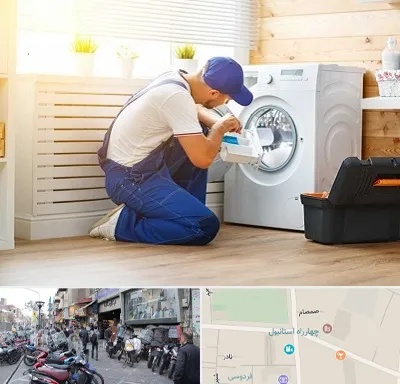نصاب ماشین لباسشویی در چهارراه استانبول