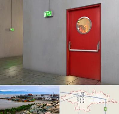 درب ضد حریق در بندر ترکمن