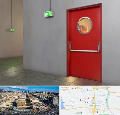 درب ضد حریق در شهرک راه آهن