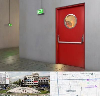 درب ضد حریق در مرکز تهران