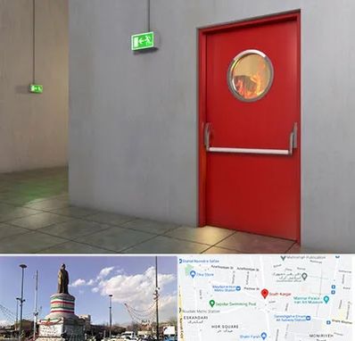 درب ضد حریق در کارگر جنوبی