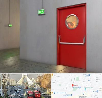 درب ضد حریق در خیابان آزادی