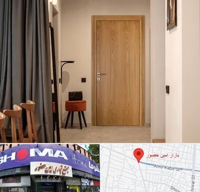 درب چوبی در امین حضور