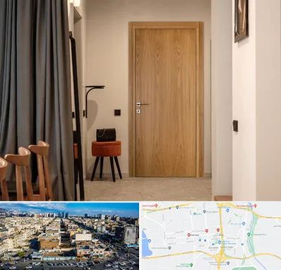 درب چوبی در شهرک راه آهن