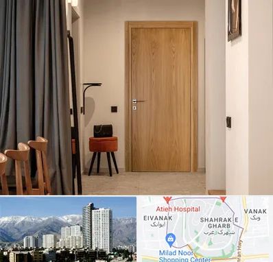 درب چوبی در شهرک غرب 