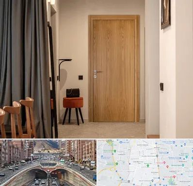 درب چوبی در منطقه 10 تهران