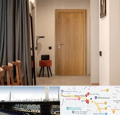 درب چوبی در پارک وی 