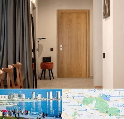 درب چوبی در چیتگر 