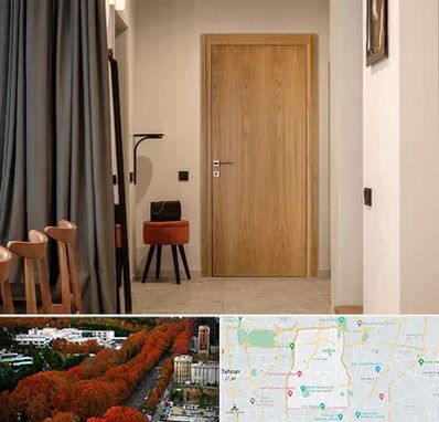 درب چوبی در منطقه 6 تهران