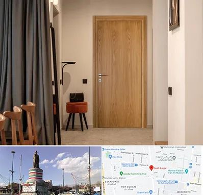 درب چوبی در کارگر جنوبی