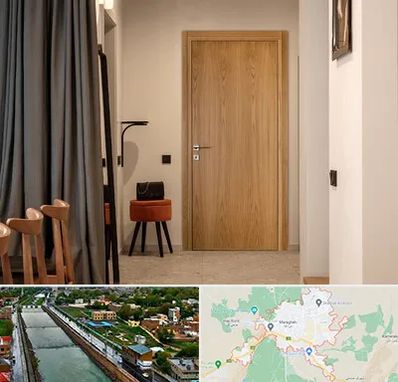 درب چوبی در مراغه