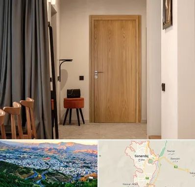 درب چوبی در سنندج