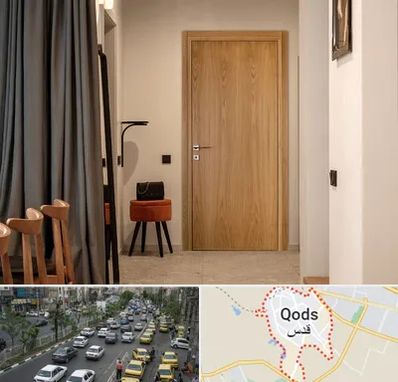 درب چوبی در شهر قدس