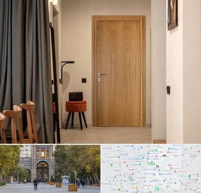 درب چوبی در منطقه 12 تهران