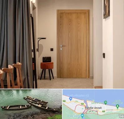 درب چوبی در بندر انزلی