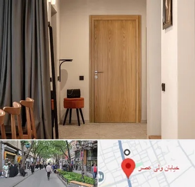 درب چوبی در ولیعصر شهریار