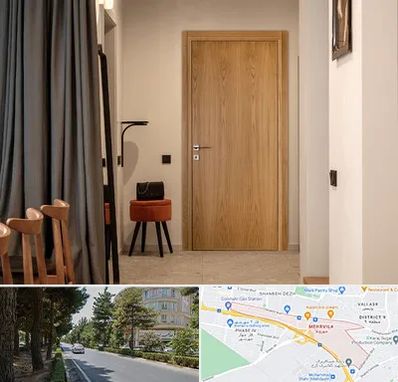 درب چوبی در مهرویلا کرج