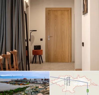 درب چوبی در بندر ترکمن