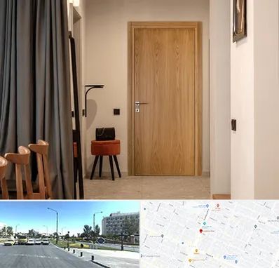 درب چوبی در بلوار کلاهدوز مشهد