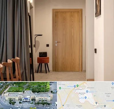 درب چوبی در نسیم شهر