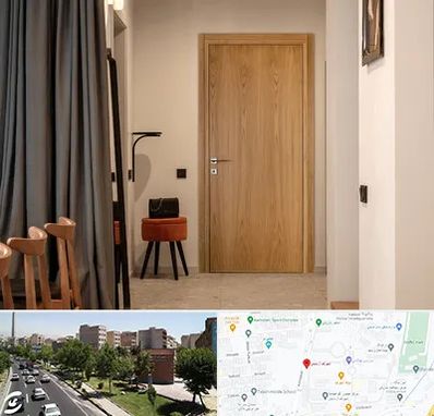 درب چوبی در شهرک آزمایش