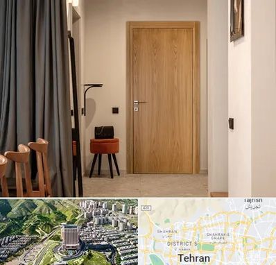 درب چوبی در شمال تهران 