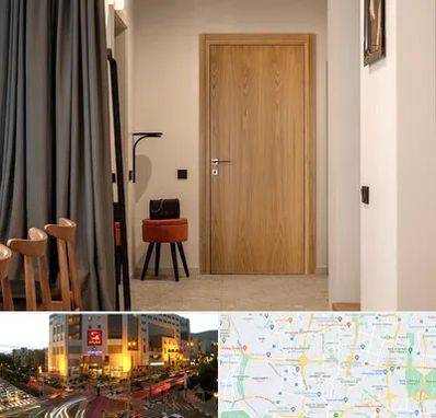 درب چوبی در جنت آباد تهران 