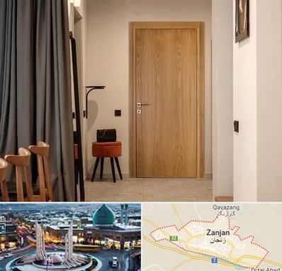 درب چوبی در زنجان