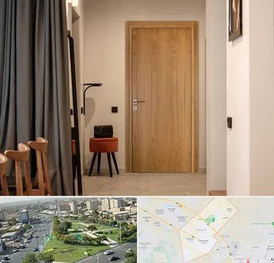 درب چوبی در کمال شهر کرج