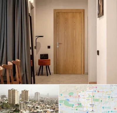 درب چوبی در منطقه 5 تهران