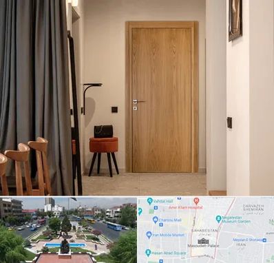 درب چوبی در بهارستان 