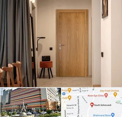 درب چوبی در سهروردی 