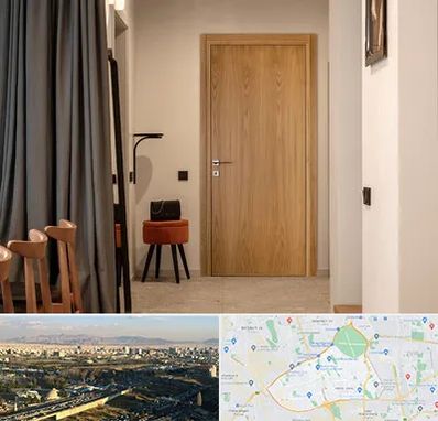 درب چوبی در منطقه 19 تهران