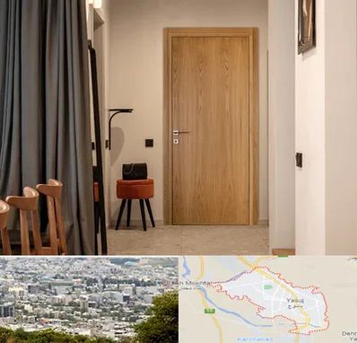 درب چوبی در یاسوج