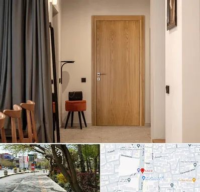 درب چوبی در خیابان توحید اصفهان