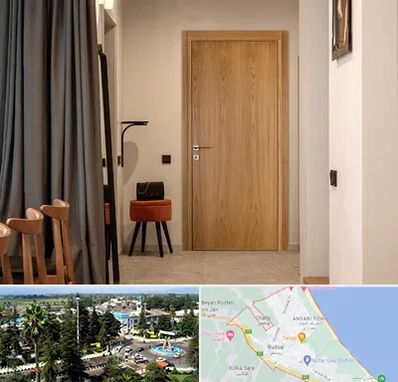 درب چوبی در رودسر