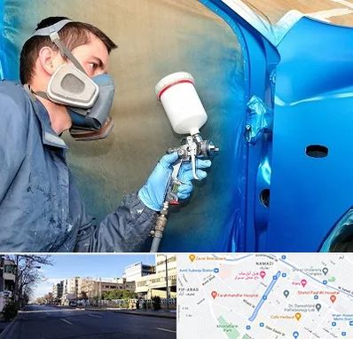 آموزشگاه صافکاری و نقاشی در خیابان ملاصدرا شیراز