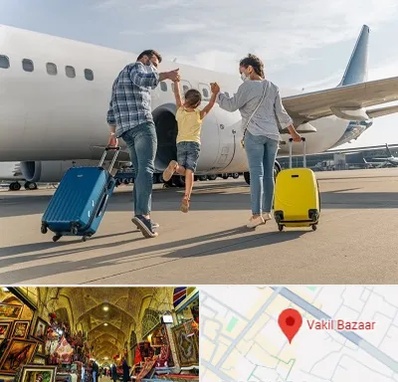 آژانس هواپیمایی در بازار وکیل شیراز