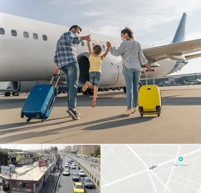 آژانس هواپیمایی در خیابان دماوند
