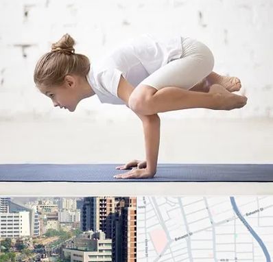 کلاس یوگا کودکان در خیابان بهشتی