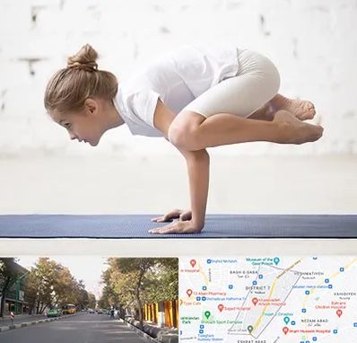 کلاس یوگا کودکان در شریعتی