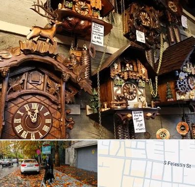 فروشگاه ساعت در خیابان فلسطین