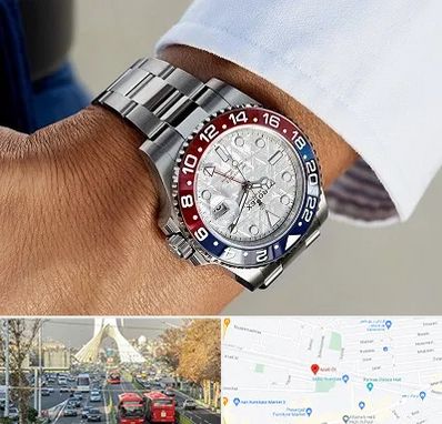 فروشگاه ساعت رولکس در خیابان آزادی