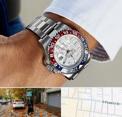 فروشگاه ساعت رولکس در خیابان فلسطین