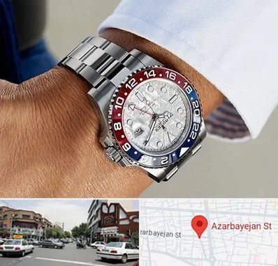 فروشگاه ساعت رولکس در خیابان آذربایجان