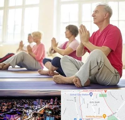 کلاس یوگا سالمندان در گلسار رشت