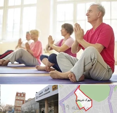 کلاس یوگا سالمندان در شهرک شریعتی