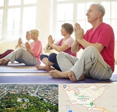 کلاس یوگا سالمندان در شهرکرد