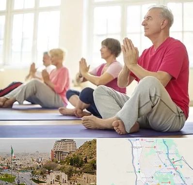 کلاس یوگا سالمندان در فرهنگ شهر شیراز