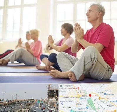 کلاس یوگا سالمندان در بلوار توس مشهد